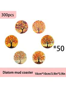 1 set/4 piezas/6 piezas/300 piezas Posavasos de barro de diatomeas de arce - Posavasos para tazas, posavasos para café - Ideales para decoración del hogar y restaurantes, hermosos regalos de cumpleaños u ocasiones festivas, decoración de mesa, muebles del hogar, decoración navideña, decoración de habitaciones, decoración del hogar, decoración de fiestas temáticas, Acción de Gracias, decoración de cosecha de otoño