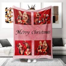 1 Peça Cobertor Personalizado com Foto, Cobertor Personalizado, Colorido e Feito de Tecido Fleece Macio, Quente e Confortável - Adequado para Casa, Escritório e Acampamento, Versátil para Ocasiões Especiais e Uso Diário, Presente de Natal Único, Presente de Ano Novo, Presente Atencioso para Amigos, Namoradas, Família e Entes Queridos