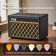 3D Printed Bass Music Box, Creative 3d, Can Store Guitar Picks, Music Ornaments, Decompression Toys, Creative Gifts, Party Decorations,For Back-To-School Season, Halloween, Christmas