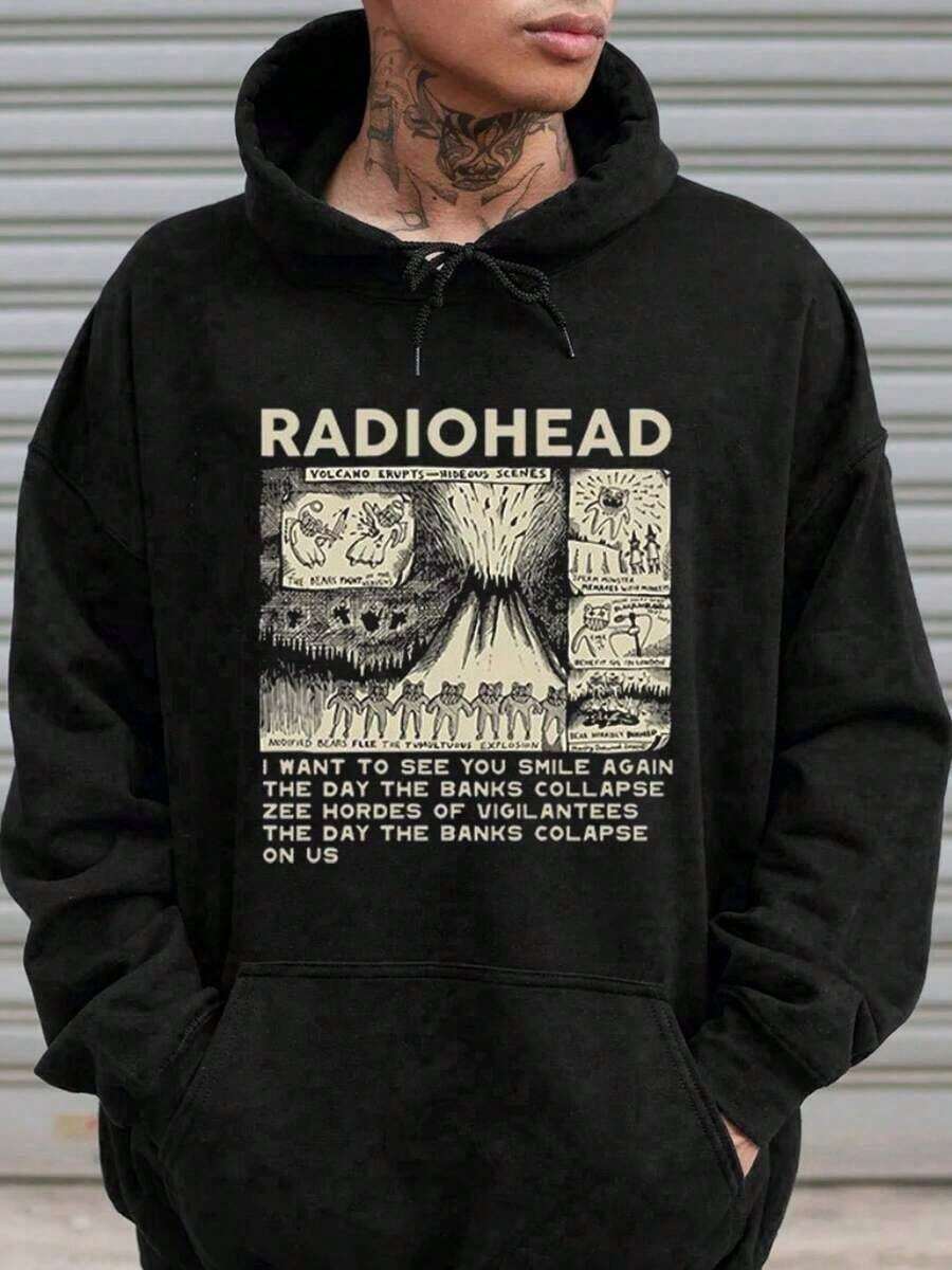 Hoodies Men Cartoon Print Anime Rock Band Hooded Sweatshirts Streetwear 400gfall Hoodies,Men's Fall Clothes,Street Wear,Halloween,Mens Hoodies,Y2k Clothes,Jesus Hoodie,Thanksgiving Day,Nightmare Before Christmas,Christmas,Basics,Christmas Sweatshirt,Thanksgiving Outfit Men,,Christmas Clothes,Winter Clothes For Men,Men Gifts - Black - View 1