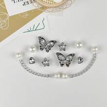 10pcs DIY Charm Decorations, Y2K Fashion Versatile Girl's Accessories For Clogs, Removable Shoe Decor, Halloween Christmas Birthday Gift, Girls Decoration