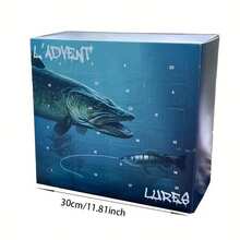 1pc Fishing Christmas Calendar - Christmas Gift For Fishing Enthusiasts, Includes Bait And Accessories, Suitable For Men, Boyfriends, Brothers, Random Style