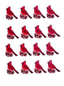 4/8/12pcs Red Metal Bird Ornaments For Christmas Tree, Mini Red Feather Fake Bird Decorations, Handmade Red Bird Decor, Suitable For Christmas Tree, Home, Outdoor Wreath Art Decor, Christmas Decoration