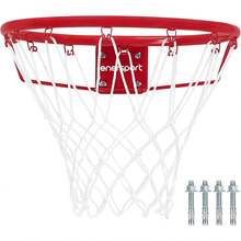 ENERSPORT Canasta de basquetbol 18" Tamaño Profesional, Color Rojo, Aro de basquetbol, Canasta de Basketball - 1 - Ver 2