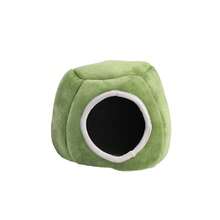 1 buc. Cuib semi-închis din bumbac, în formă de ciot de copac, rezistent la vânt, cald, din pluș, pat de dormit 3D antiderapant cu fund mare, potrivit pentru hamsteri, veverițe, planoare de zahăr, cobai, toate anotimpurile