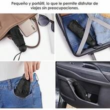 Paraguas de bolsillo, paraguas,Paraguas Portátil Resistente a La Lluvia, Sombrilla in Protección (Negro) - Negro - Ver 7