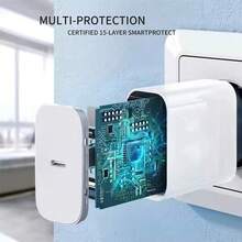 Adaptador de parede de carregamento rápido PD de 30 W + cabo de carregamento rápido de transferência de dados de alta eficiência de 200 cm, compatível com iPhone 17 Pro Max/17 Air/17 Pro/17/16/15, S25/S24/S23/S22/S21 Ultra Plus, série