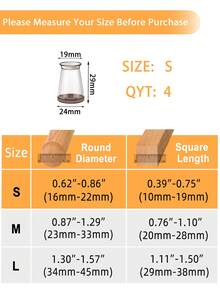 4/8/16/24/36pcs Furniture Leg Floor Protectors, Suitable For Hardwood Floors, Furniture Pads, Chair Leg Sliders, Silicone Chair Leg Covers, Prevent Floor Scratches And Reduce Noise, Applicable For Kitchen, Living Room, Bedroom, Cafe, 3 Styles Available