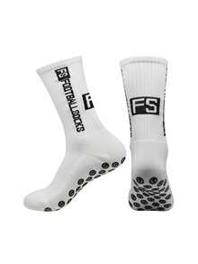 1Pair/ Men's Soccer Socks Anti Slip Non-Slip Grip Pads For Football Basketball Sports Grip Soccer Socks