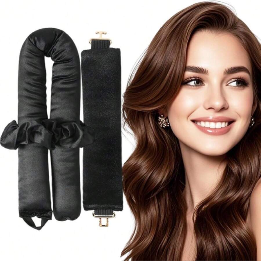 Overnight Hair Curlers No Heat Curling Rod For Sleeping Use Suitable For Adults And Ren, Fine Hair, Thick Hair, Four Colors,21678884 - 黑色 - 查看 1