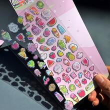 可爱的玻璃糖果贴纸，可用于 DIY 装饰、手机壳贴纸、卡通女孩手工装饰材料、透明手提包和行李箱装饰、可爱的动物贴纸、学校用品、规划师、家居装饰和其他 DIY 艺术贴纸