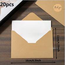 10/20/50 Piezas Sobres de Papel Blanco/Kraft Reforzados 16*11cm + Tarjetas de Felicitación Plegables + Pegatinas de Sellado (Estilos Aleatorios), Adecuado para Cartas de Agradecimiento, Gratitud, Invitaciones de Boda, Invitaciones Comerciales Occidentales, Bolsas de Regalo Postales, Regalos del Día de San Valentín, Regalos de Cumpleaños, Regalos de Fiesta de Vacaciones, Sobres de Decoración de Fiestas, Cartas de Agradecimiento, Sobres de Cartas Manuscritas, Día de Navidad