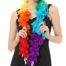 1 件人造羽毛围巾非常适合女士服装配饰派对舞蹈装扮节日圣诞树装饰手工制作 DIY 万圣节 - A - 查看 17