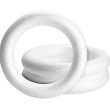 Handmade Foam Wreath -12 X 12 X 2 Inches, 3 Pieces Set, White - Foam Wreath