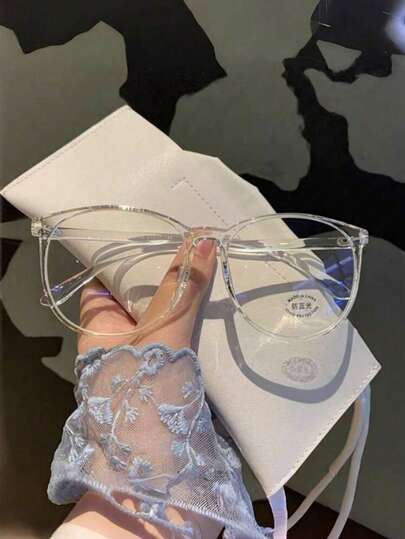 1/2/3pcs Women's Glasses To Prevent Visual Fatigue, Watch Computer, Watch TV, Play Games And Watch Mobile Phones, Transparent Lens Eye Care Fashion All Match Glasses