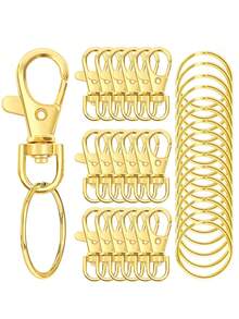 10pcs Mini Aluminum Alloy Keychain Making Snap Spring Clip Hook Carabiner Buckle - Multicolor - View 7
