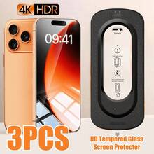 3 Packungen Bildschirmschutz für iPhone 17 Pro Max [6,9 Zoll], HD gehärtetes Glas Bildschirmschutz für iPhone 17/16/15/14/13/12/11 Plus ProMax [9H+ gehärtetes Glas] [Stoßschutz] [Einfache Installation] Stoßfest mit Vollkantabdeckung