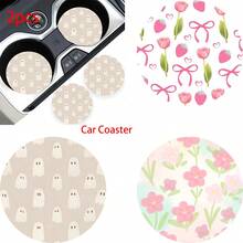 2 pezzi Sottobicchieri portabicchieri per auto, antishock, universali, di moda, accessori per interni auto, regalo per feste - Taglia unica 2 pezzi - Visualizzare 11