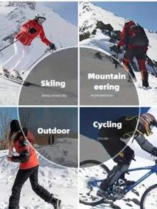 1pc Winter Warm Balaclava Ski Mask, Thick Material, Face Covering Ear Warmer, Windproof, Suitable For Cycling, Running, Skiing, Fishing, Outdoor Activities And Work, Unisex - Multicolor - View 5