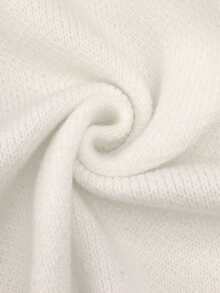 Áo len cardigan dáng rộng thời trang thu đông cỡ lớn, màu trơn, cổ chữ V có dây rút, thiết kế eo, kiểu dáng rộng, thích hợp cho du lịch ngoài trời, chụp ảnh, mặc đi chơi, mặc đi ăn trưa cho phụ nữ, quần áo mùa thu cho phụ nữ, áo len chui đầu - trắng - Xem 6