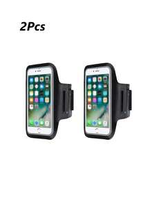 1 件/2 件多功能钥匙扣和防水手机臂带，户外跑步运动触摸屏臂套登山慢跑瑜伽骑行健身手机臂袋