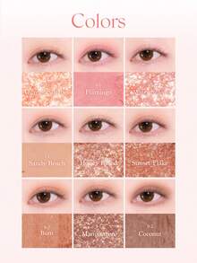 Dasique Eyeshadow Palette, High Pigmentation, Long-Lasting, Easy To Apply, Smooth, Vegan, No Animal Testing, Charming Rose Color Tones, Fashion Cosmetics, Suitable For Christmas, Back To School, Wedding, Bride, Summer, Valentine's Day, Vacation - #23 San hô mùa hè - Xem 8