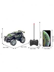 Coche de juguete de carreras todoterreno con control remoto, adecuado para todo tipo de terreno, tamaño compacto, gran regalo para niños