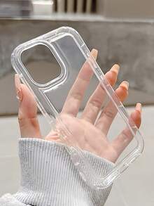 水晶透明防震防摔气囊手机壳，兼容 11/12/13/14/15/7/8/X/XS/XR/XS Max/Mini/Pro/Plus/Pro Max/17/17 Pro/17 Pro Max/16/16 Plus/16 Pro Max/Air - 無色 - 查看 3