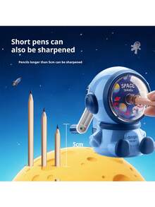 1 件宇航员自动卷笔刀，卡通手摇卷笔刀学校用品