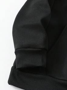 Sp5der Web Print Pocket Hoodie, Casual Long Sleeve Drawstring Hoodie, Comfortable And Suitable For Autumn And Winter, Unisex Hoodie Sweatshirt - 黑色 - 查看 3