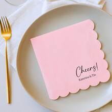 20-500pcs Custom Cocktail Napkins, 9 Designs Of Personalized Monogram Napkins, Disposable Beverage/Dessert Napkins For Wedding Table Decorations, Anniversary And Wedding - Multicolor - View 10