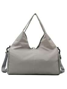 1pc Unisex Fitness/Travel Duffel Bag With Shoe Compartment, Suitable For Swimming, Basketball And Other Sports, Large Capacity Yoga/Gym Bag For Women, Durable Polyester Material, Zipper Closure, Hand Wash Recommended, Sports Accessories