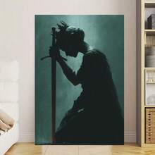 Silhouette Of Woman With Sword Canvas Wall Art Mysterious Portrait Decorative Prints For Living Room Bedroom Wall Decor Art Painting Pictures Canvas Wall Art Room Decor Halloween Decor Home Decor Christmas Decoration Bedroom Decor Christmas Decorations Christmas Decoration 2025 - 框架 - 查看 2