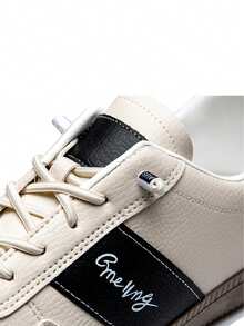 Zapatillas deportivas de moda lisas con rayas para hombre,Zapatos planos casuales para todas las estaciones para hombres,Mocasines ligeros con suela blanda,con puntera redonda y cordones,zapatos cómodos y de ocio con estilo retro,Zapatillas de tenis para hombre de color liso,Zapatillas de entrenamiento minimalistas, Adecuado para viajes diarios, deportes al aire libre, oficin - Negro - Ver 9