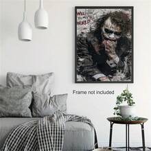 لوحة الجوكر غير المؤطرة - ديكور حديث وجداري لغرفة المعيشة أو النوم أو المكتب أو غرفة الطعام - بدون إطار، ديكور منزلي معاصر - متعدد الألوان - مشاهدة 2