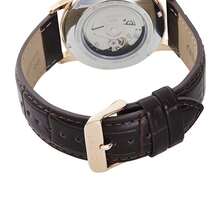 Orient Men's Automatic Watch- 40.5mm Black Dial, Leather Strap, 30M Water Resistant, Japanese Style RA-AC0F03B10D