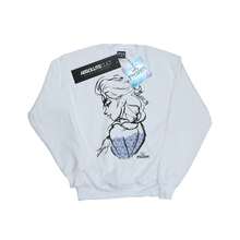 Disney Damen/Frauen Elsa Skizze Melange Sweatshirt (Weiß) - Weiss - Übersicht 2
