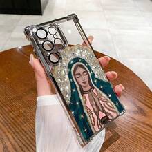 Our Lady Of Guadalupe Virgin Mary Faith Design For SAMSUNG Galaxy S24 S23 S22 S24 S23 S22+ Ultra FE Plus Phone Case Cover Tify Luxury Drop Anti Shockproof Retro Styles Gift Aesthetic - 銀色 - 查看 4