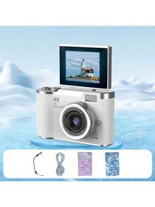 Nueva cámara digital HD - Operación con un solo botón, fácil de tomar fotos y grabar videos, para principiantes que comienzan a usar una máquina con tarjeta CCD, regalo sorpresa para amigos, opción de usar tarjeta de memoria de 32G para almacenamiento directo, uso portátil multicolor - 1 pieza - Multicolor - Ver 16