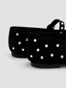 新款时尚舒适亮片平底女鞋，适合日常、度假和夏季穿着，非常可爱 - 黑色 - 查看 7