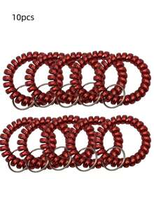 7pcs Small And Convenient Bright Surface Colorful Spring Wrist Coil Keychain, Coil Bracelets Keychain, Coil Keychain, Stretchable Spiral Bracelet Wrist Coil Key Chains(Color Random) Halloween Accessories Teachers Day Christmas Gift Ideas Bag Lanyards With Id Holder Car Accessories Bag Charms Car Friend Sister - Multicolor - View 11