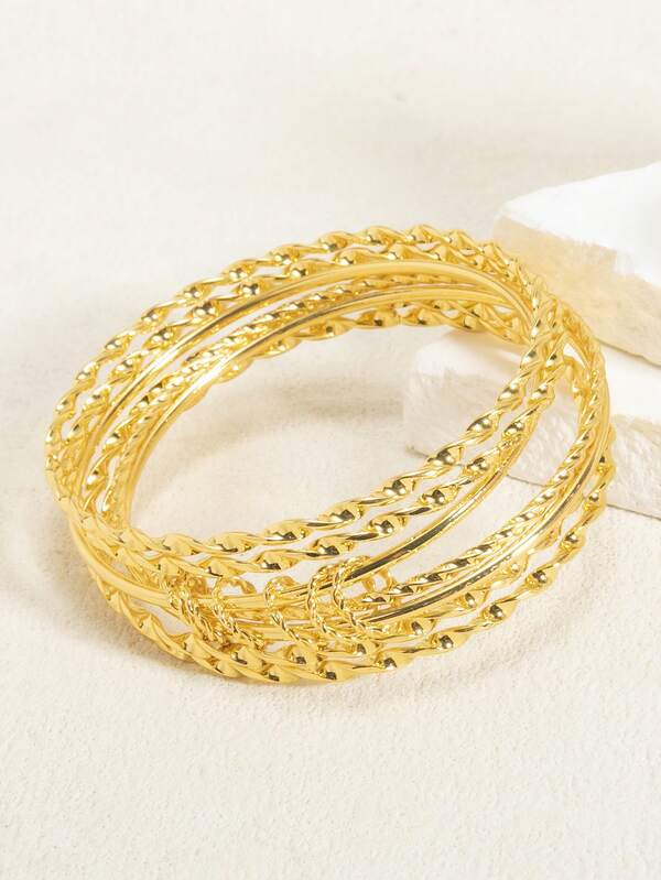 5 أساور ذات تصميم فاخر وبسيط متعددة الاستخدامات، ثلاثة أرواح ثلاثة عوالم، ذات ملمس متراص