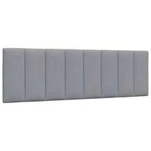 vidaXL Cuscino Testiera Hanko Grigio Chiaro 160 cm in Tessuto