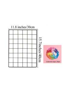 网格照片墙、用于照片展示的金属丝墙网格、相框拼贴板、金属丝网墙板房间装饰、DIY 铁艺相框拼贴用于悬挂墙壁装饰、可折叠多张图片整理器。 - 彩色 - 查看 13