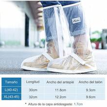 Protector de Zapatos Impermeable Cubiertas de Zapatos a Prueba de Agua Lluvia Nieve Cubrebotas con Cremalleras Resistentes y Tacones Reflectantes para Hombre o Mujer -Exteriores Bicicleta Motocicleta Cubrebotas Viaje Antideslizante Reutilizable Botas Cubierta - Transparente - Ver 7