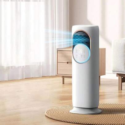 Don Feliz Climatizador Portátil 4 en 1 HF-01 – Enfriador y Calefactor con Humidificador y Función UV, Pantalla Digital Táctil, Mando a Distancia y Oscilación Automática