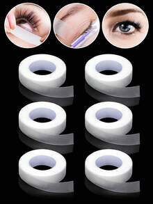 6 Rolls PE Eyelash Extension Tape, 9M Mini Transparent PE Tape, Under Eye Lash Tape, Makeup Kit/Lash Tools