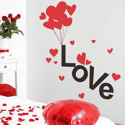 1 件情人节心形气球墙贴