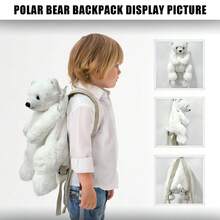 Polar Bear Doll Backpack, Super High Quality Plush Doll, 2 In 1 Multi-Purpose Backpack, SuperGood Feel Doll, Suitable For Children And Adults - White - View 6