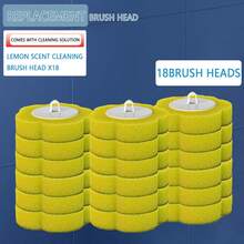 FoBianJie Yellow Lemon-Scented Disposable Toilet Cleaning Brush Replacement Head Bathroom Decor Fall Decor - Yellow lemon scented brush head - View 17